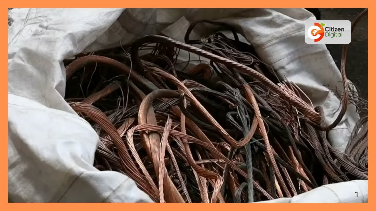 Police produce in court copper cables that were allegedly stolen
