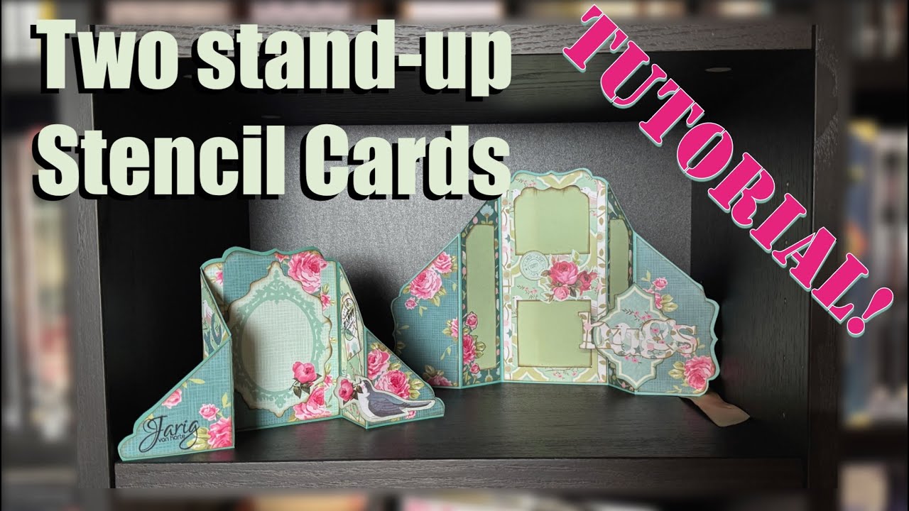 TUTORIAL | Standup Stencil Cards - How to use a card shaping stencil