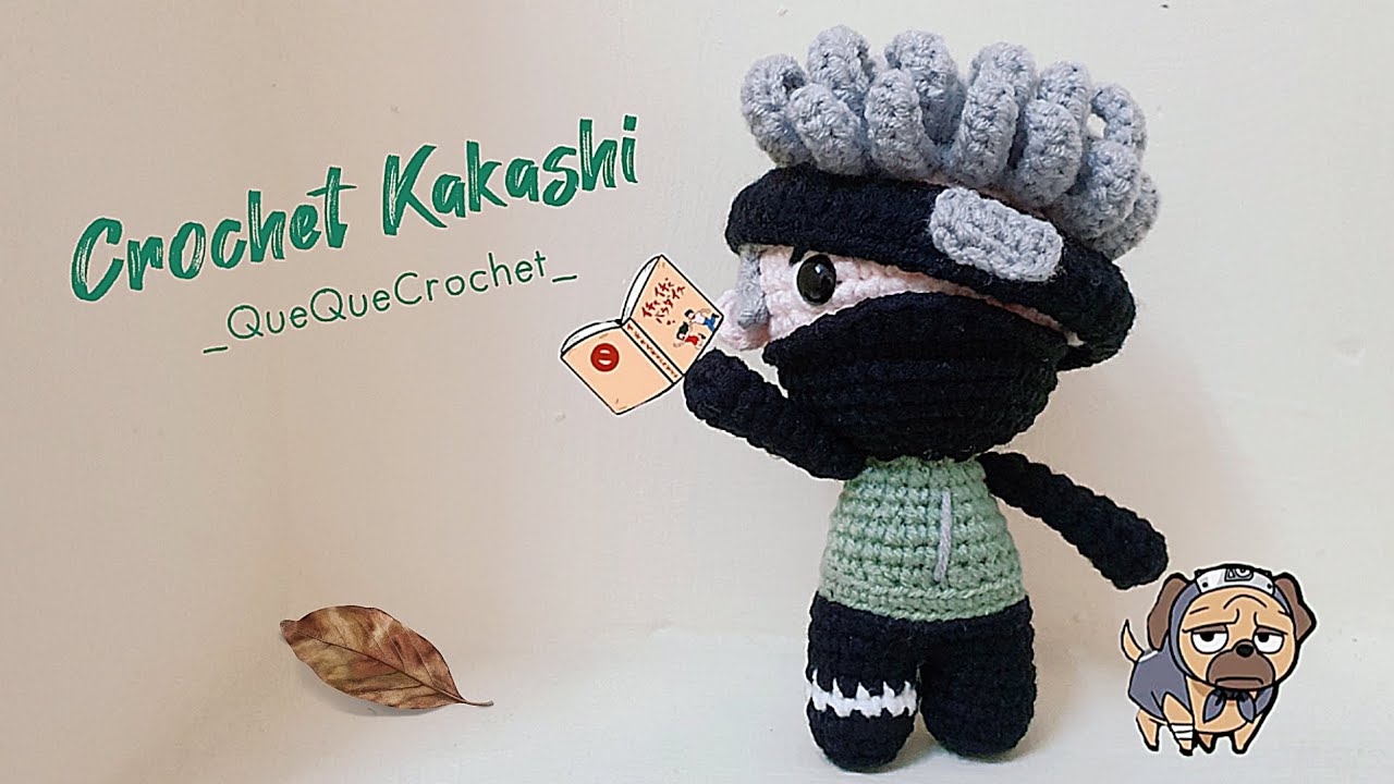 💥 Crochet Kakashi Hatake 💥| Cách móc Kakashi bằng len| QueQueCrochet ❤️