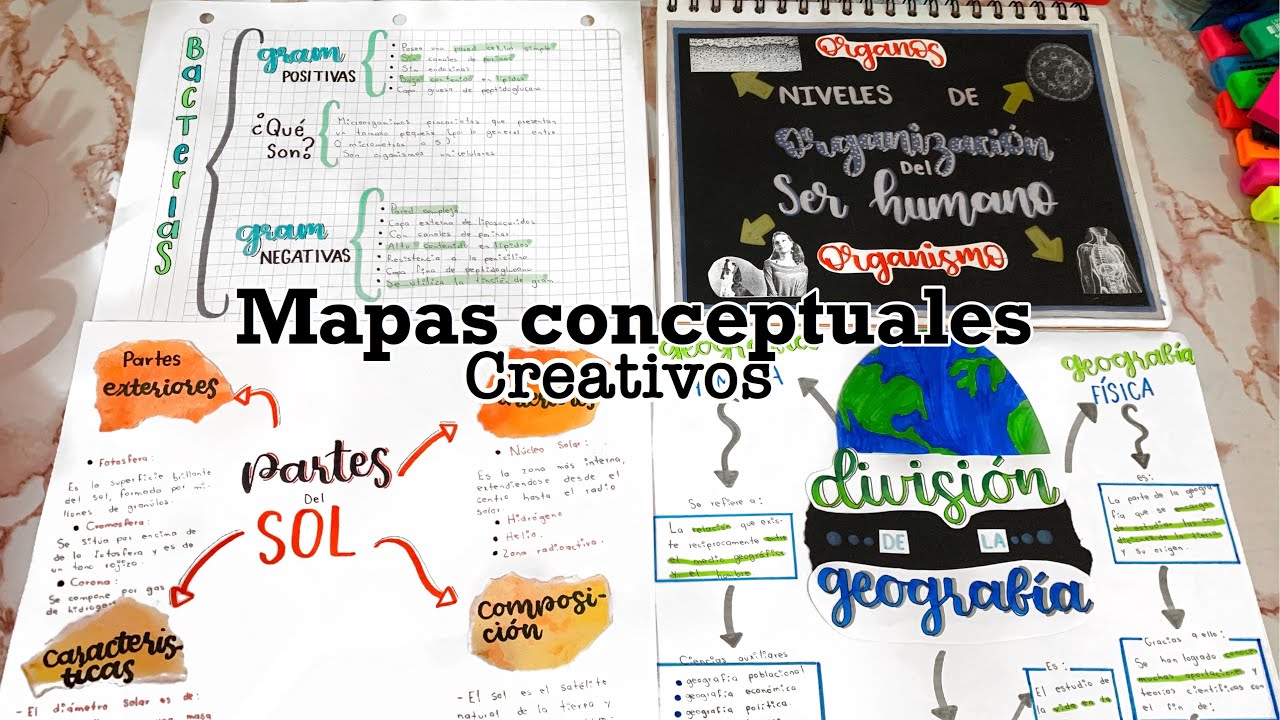 cómo hacer mapas conceptuales/cuadros sinópticos creativos 💫 // Paola Ochoa