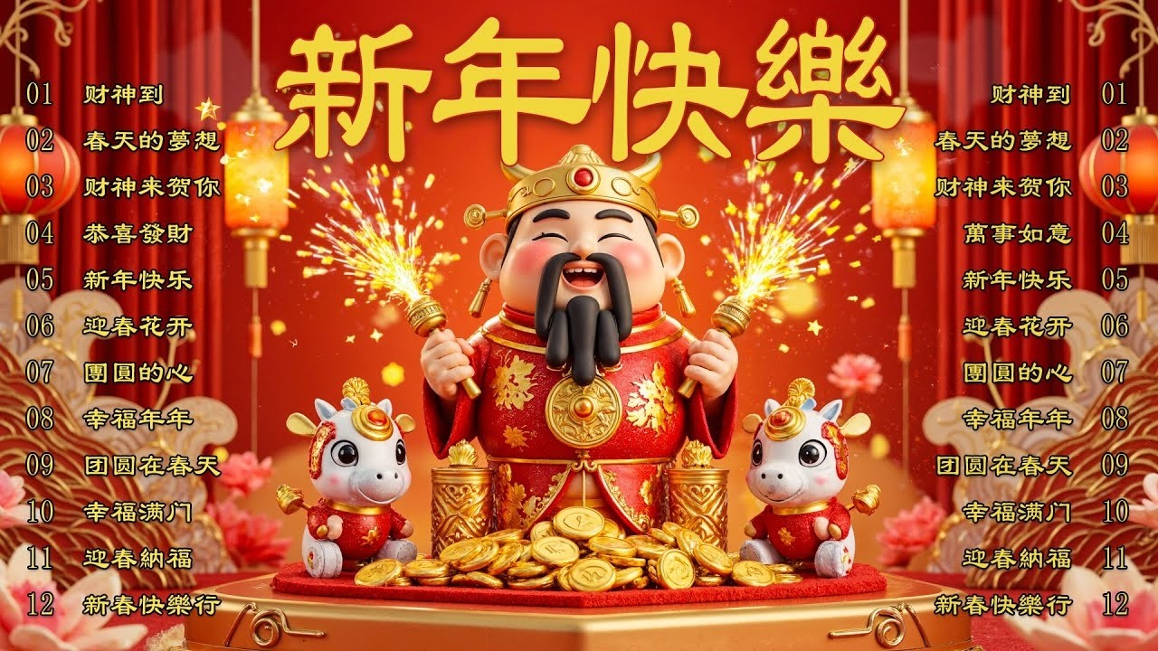 🏆No 1《傳統》🏮賀歲金曲🍊【CNY】新年群星传统贺岁专辑🏮财神到我家 // 花开富贵来 // 普天同庆福满堂