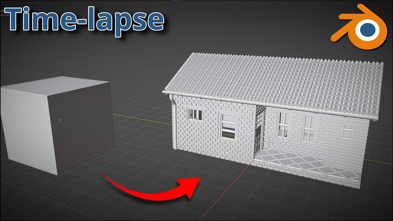 Modeling a 3D-Print-Ready Building in Blender | Time-Lapse