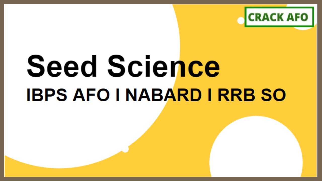 Seed science l IBPS SO AFO l AFO MAINS Tamil l RRB SO l NABARD Exam Tamil