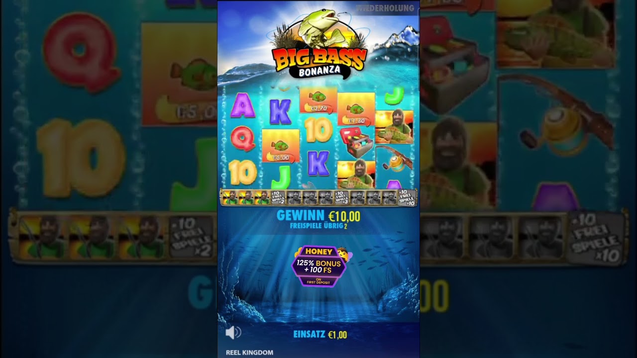 BIG WIN with a bet of only &euro;1 | Big Bass Bonanza slot | Wazbee