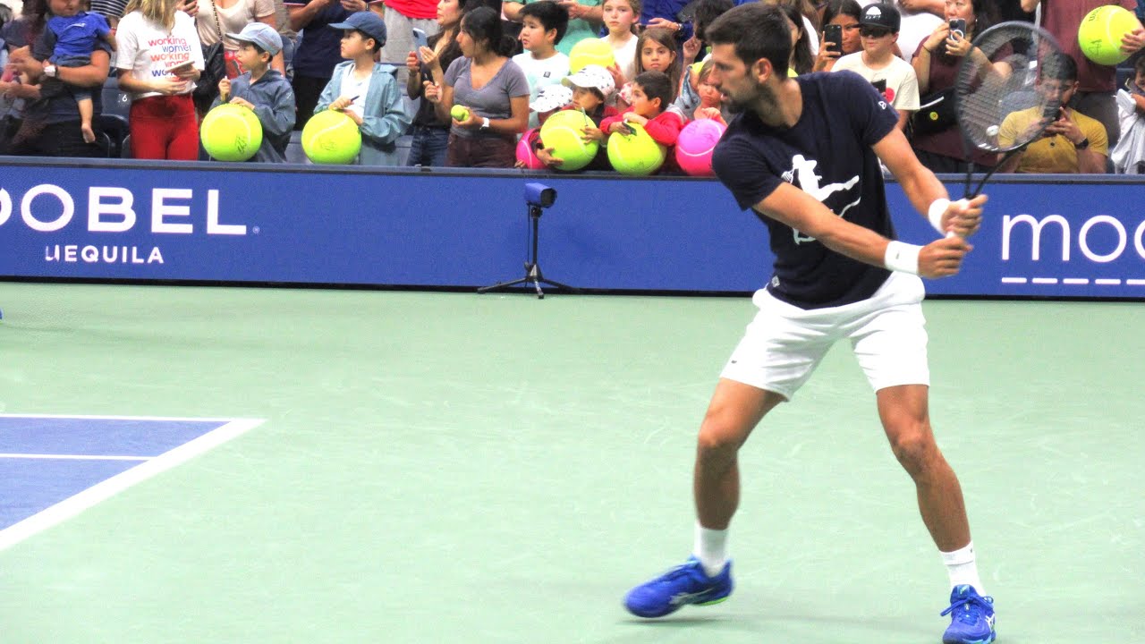 Novak Djokovic Backhand Slow Motion - Tennis Backhand Technique 