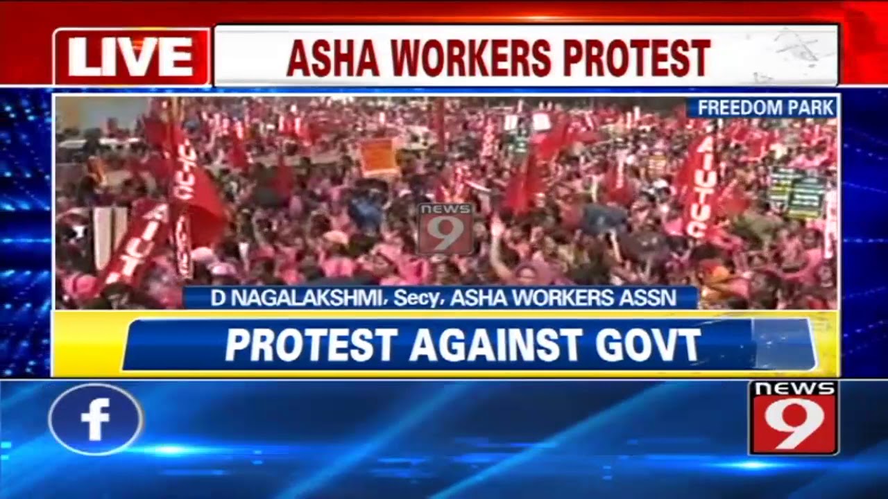 Thousands of ASHA workers stage protest