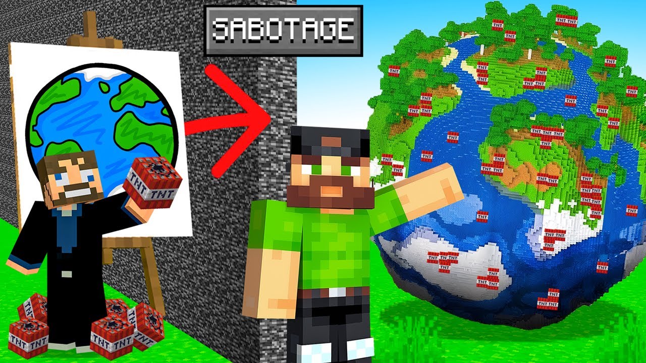 Cheating in Minecraft BUILD BATTLE with SABOTAGE