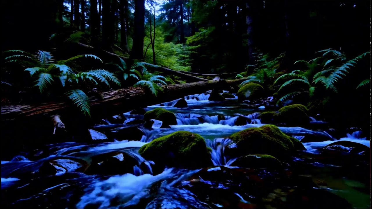 🔴 LIVE Midnight River Ambience 🌌 Crickets & Gentle Water Flow | Deep Sleep & Relaxation