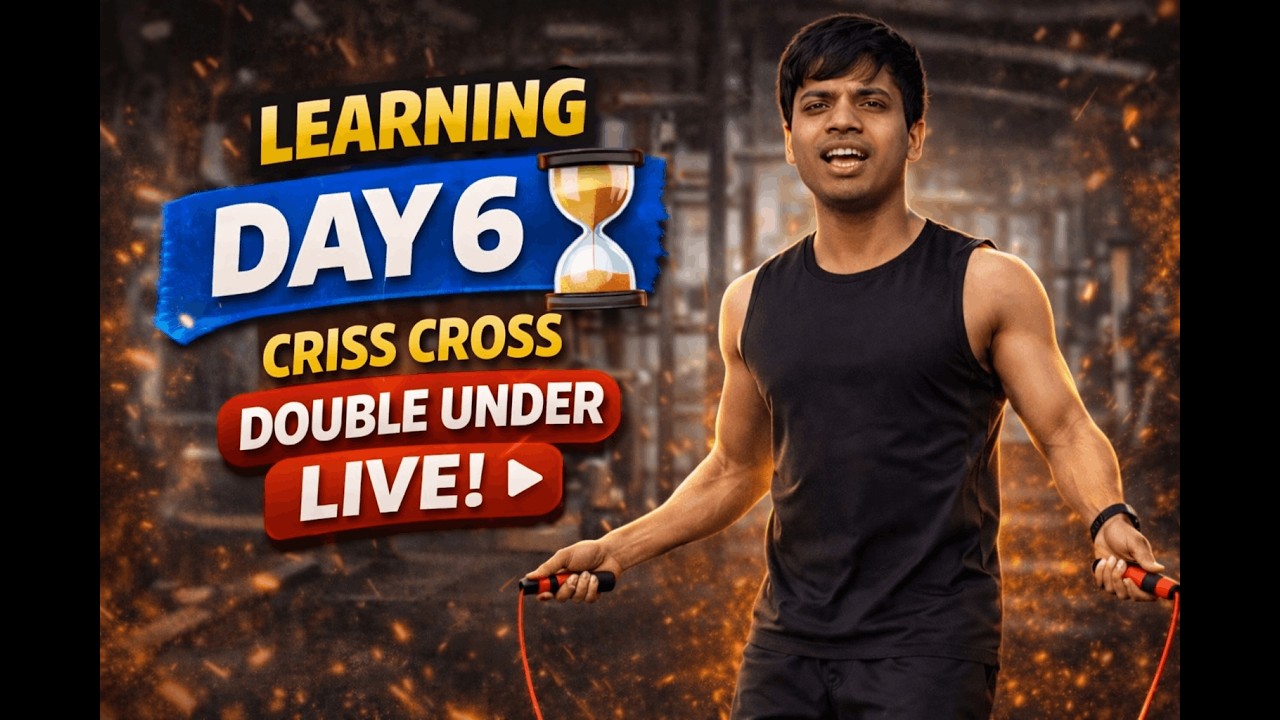 Daily Jump Rope Live | Beginner Level Training| criss-cross and double under skipping