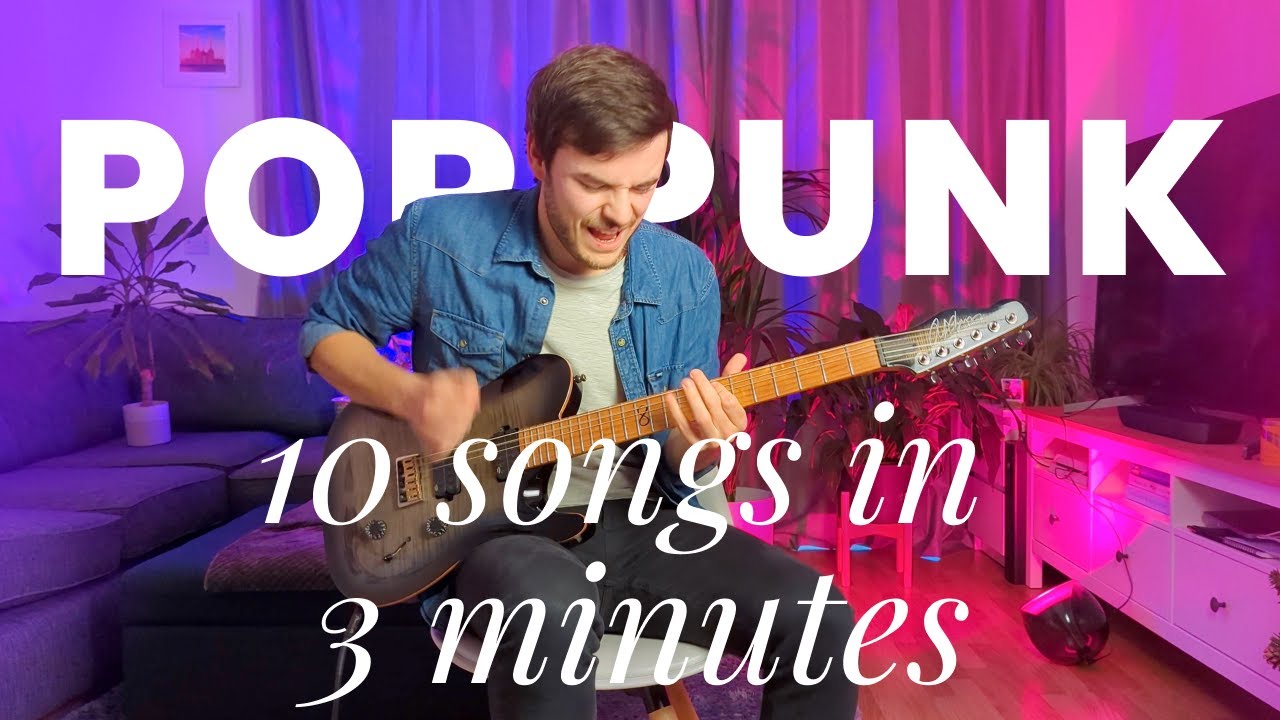 10 Pop Punk & Emo songs from the 2000s in 3 minutes (guitar cover)