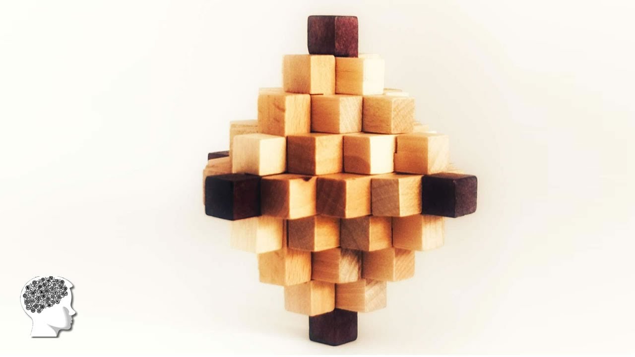 DESAFÍO MENTAL! Cubo de Madera de 33 piezas 🧩🧠🌟 (EN ESPAÑOL) - Puzzle # 26