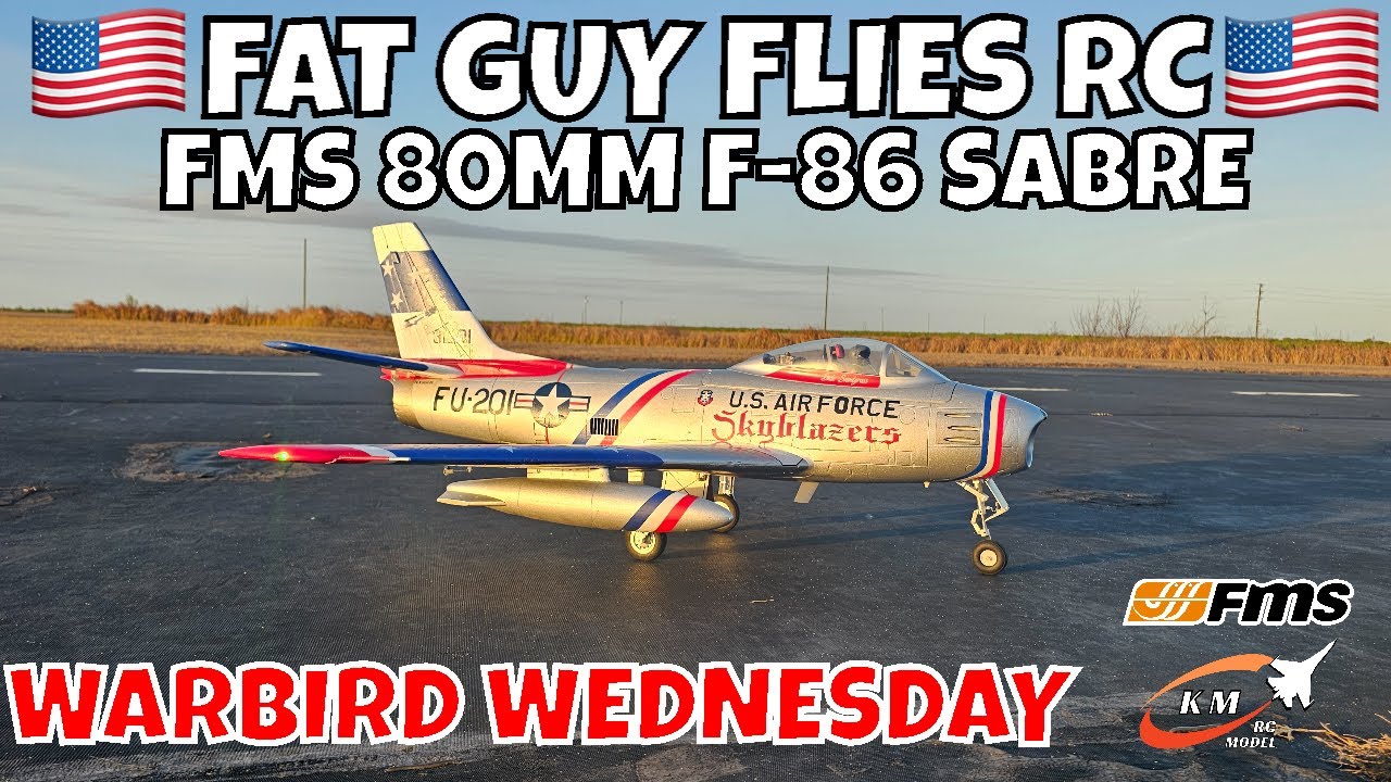WARBIRD WEDNESDAY FMS 80MM F-86 SKYBLAZERS by FGFRC #aviation #rcjets