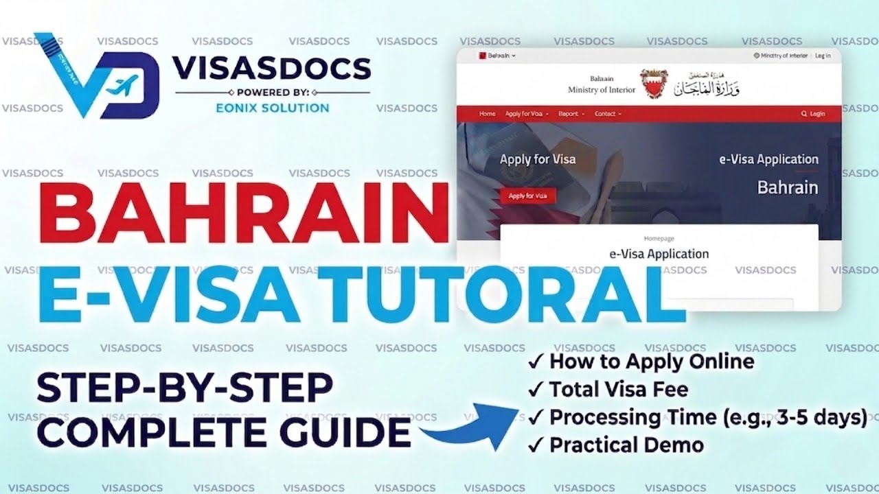 Apply for Bahrain visit evisa online 2026 | Bahrain visa for Pakistani | Bahrain e-visa