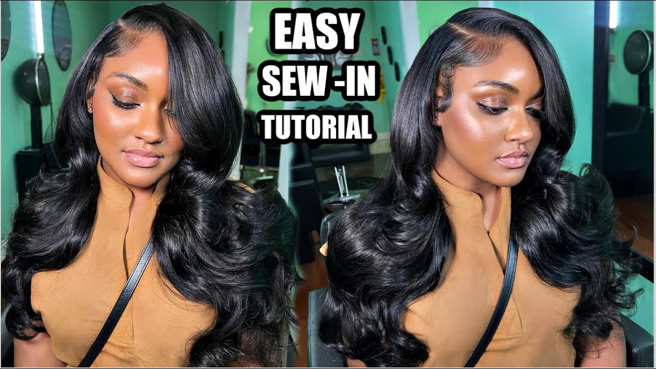 FLAWLESS TRADITIONAL SEW IN WEAVE w/Natural Leave Out DETAILED SIDE PART SEW IN TUTORIAL FT ULA HAIR