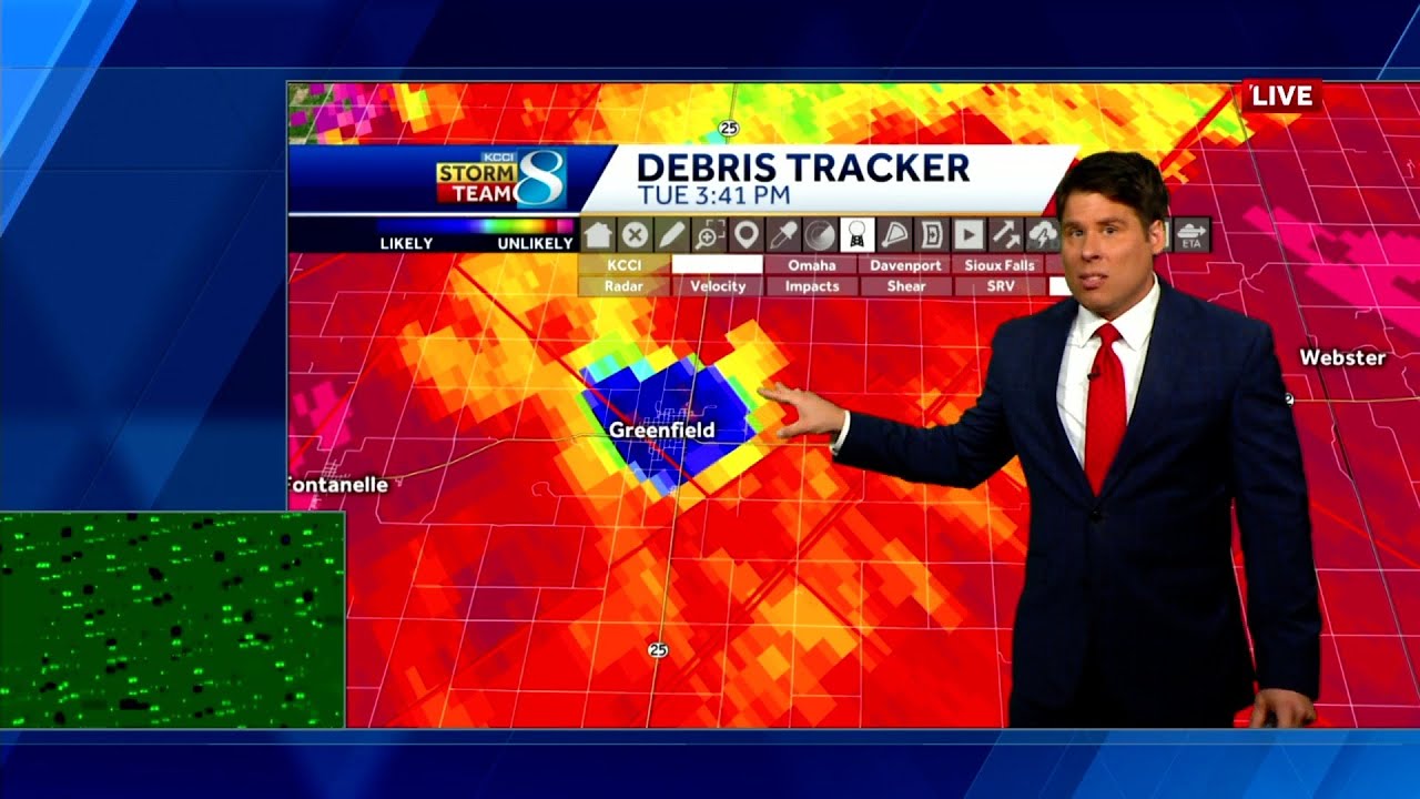 KCCI Covers Strongest Tornado - Greenfield Iowa - May 21, 2024