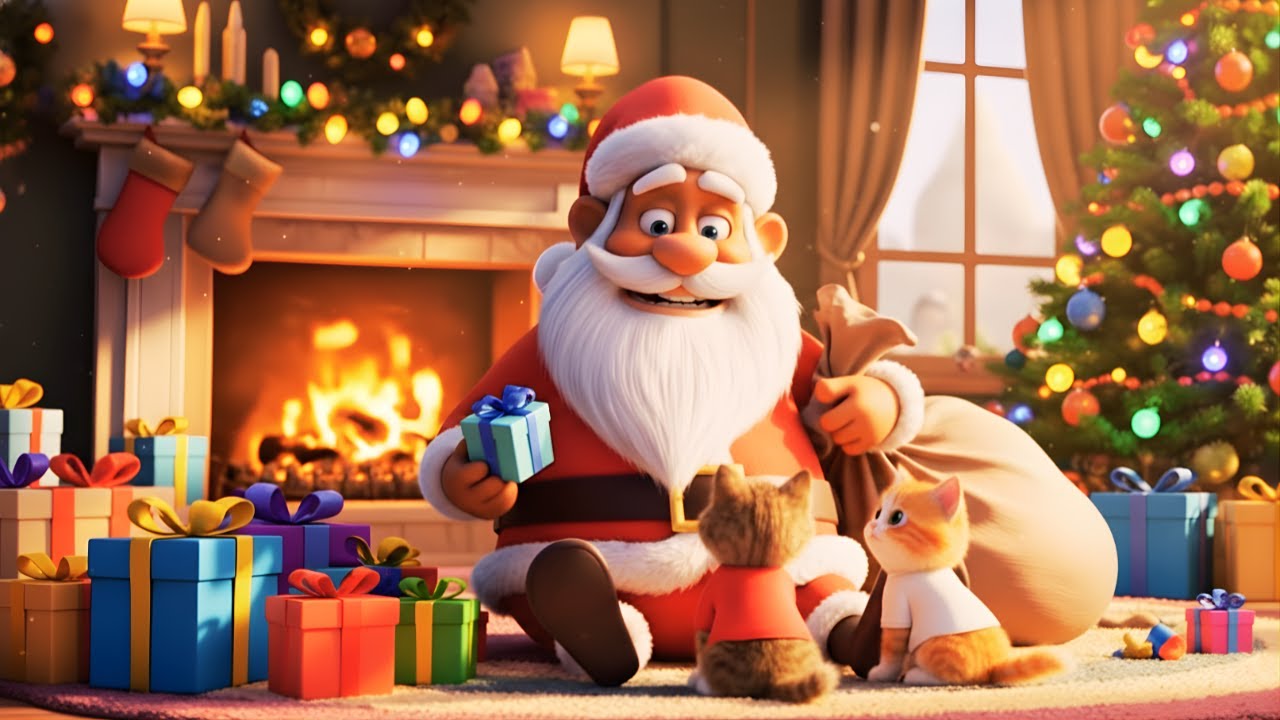 Cat Family Christmas Adventure 🎄 Cute Kitten Story  Cozy Cat Animation for Cat Lovers