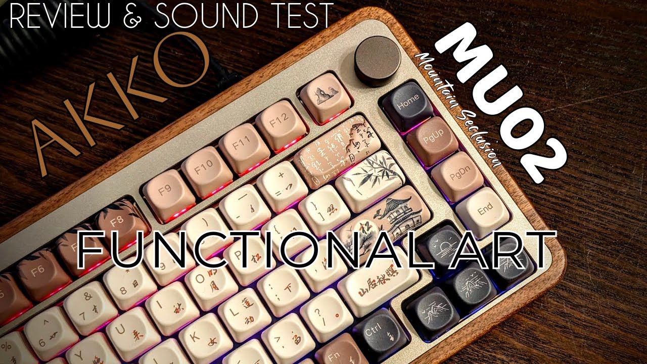 Akko MU02 Wood and Aluminum 75% with a Knob | Review and Sound Test - Rosewood Switches