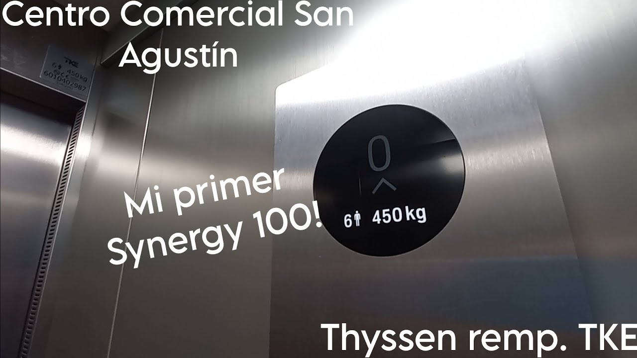 Ascensores Thyssen (remp. TKE Synergy 100 del 2022) hidráulicos en el CC. San Agustín, Gijón, ES
