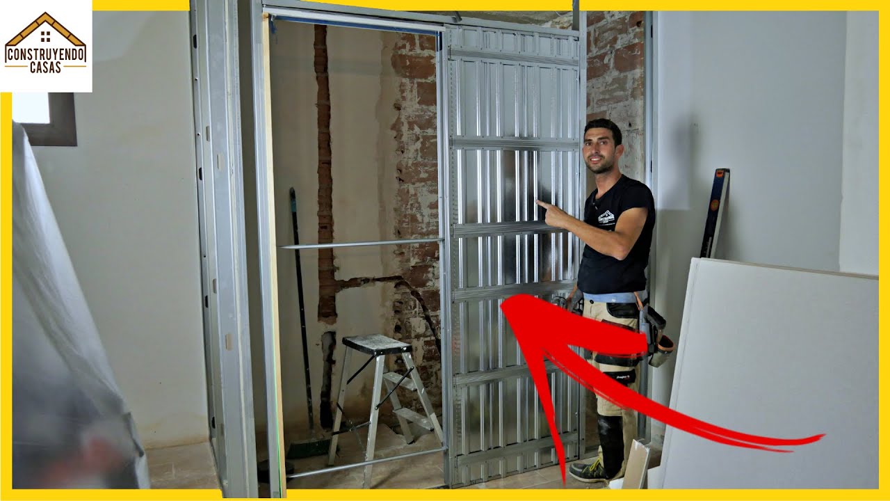 🔶Instalación de CASONETO para PUERTA CORREDERA en YESO LAMINADO ( PLADUR ) 🔶 PASO a PASO