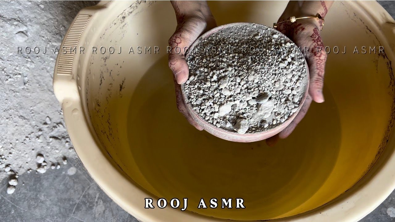 Stoney River Sand🩶Dry Scraping/Dustplay💨Pouring in Water & Lots of Pasteplay💦🤤Satisfying ASMR