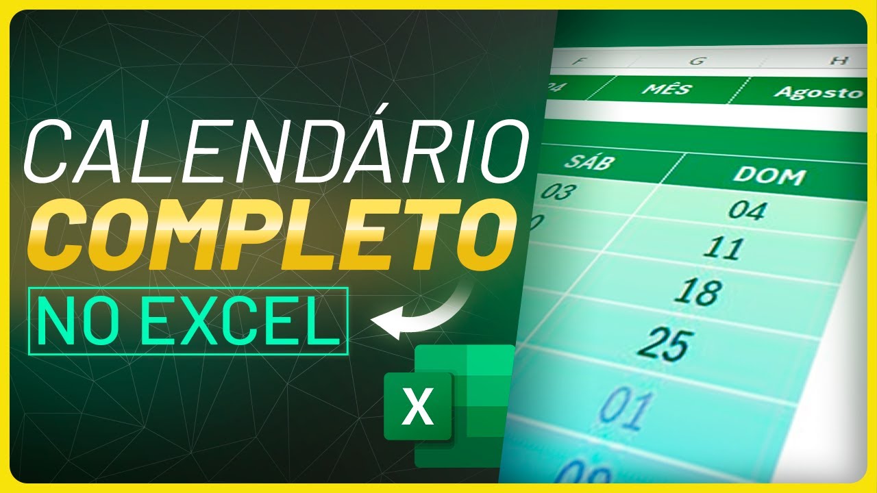 CALENDÁRIO COMPLETO NO EXCEL | APRENDA FUNÇÕES PODEROSAS 🗓️