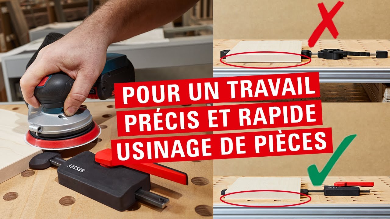 Serrage s&ucirc;r et pr&eacute;cis : Tendeur horizontal pour tables multifonctions WNS-SET-MFT | BESSEY