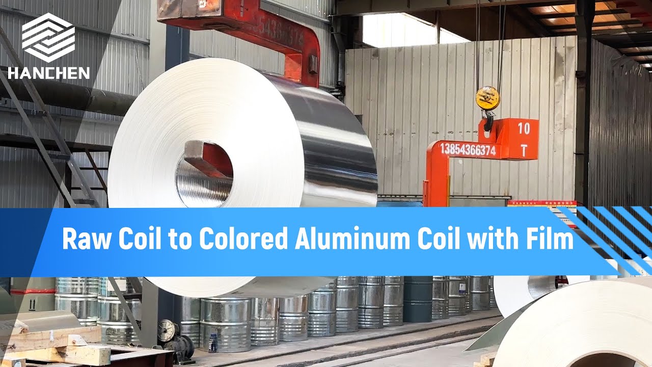 Colored aluminum coil covering protective film