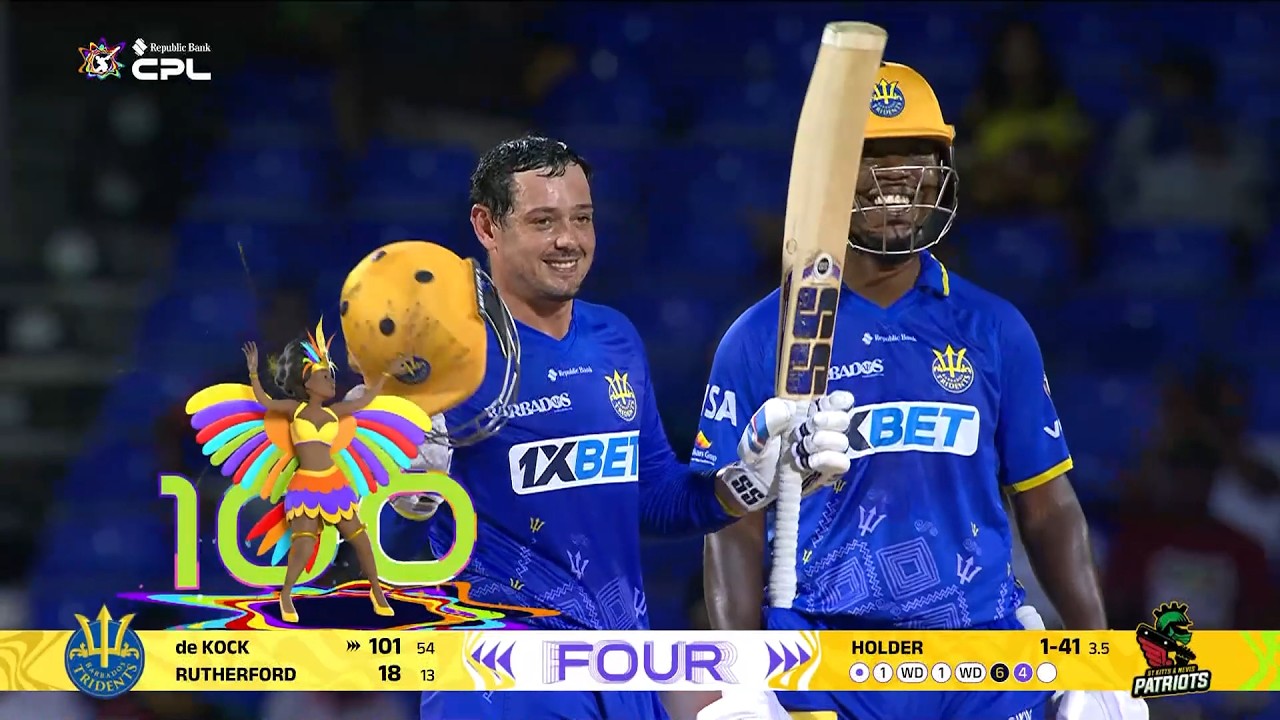 De Kock brings up a brilliant hundred! | CPL 2026