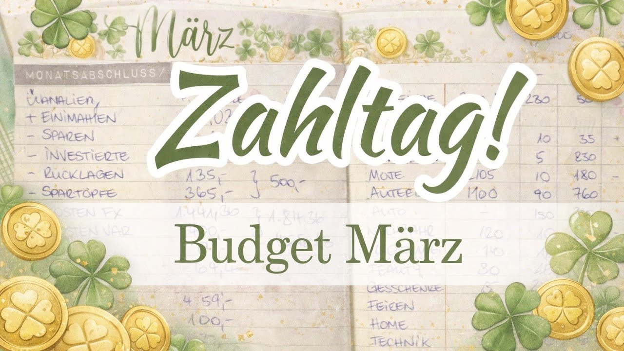 So plane ich mein März-Budget 🍀 Echte Einnahmen & echte Ausgaben - Budgetplanung