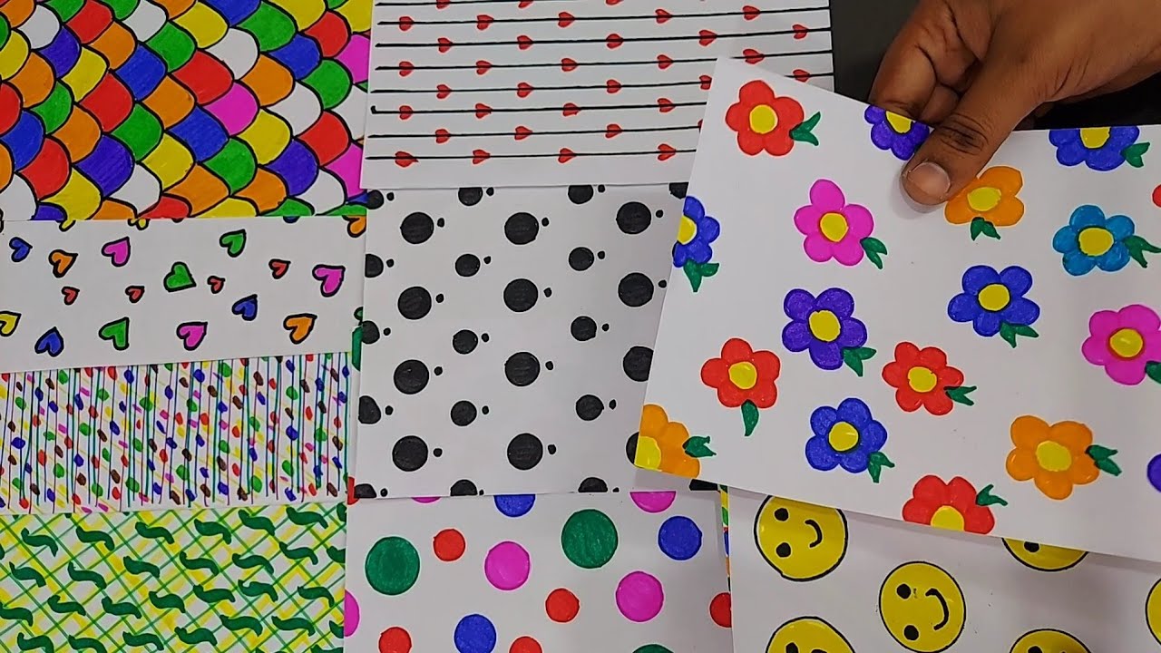 Homemade  A4 sheet Patern Paper / how to make Patern Paper at home/ My Today's Crafts