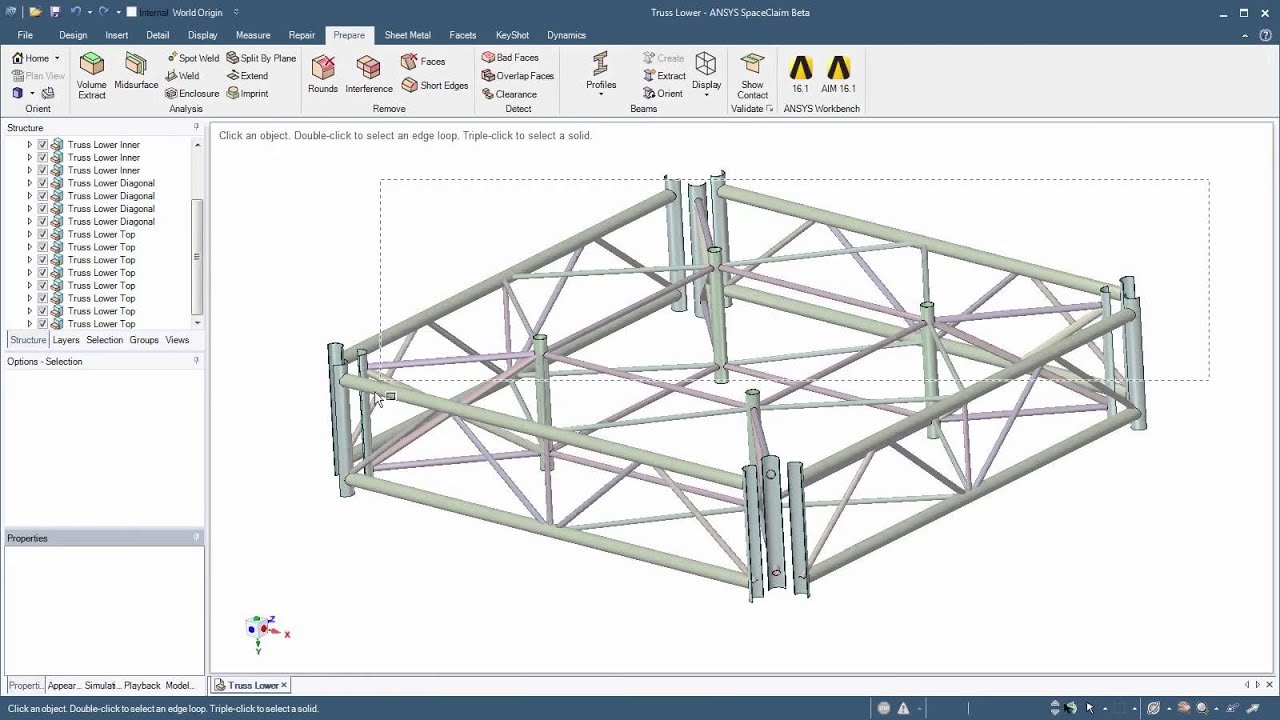 ANSYS SpaceClaim 2016 Sneak Peek - Beam Modeling