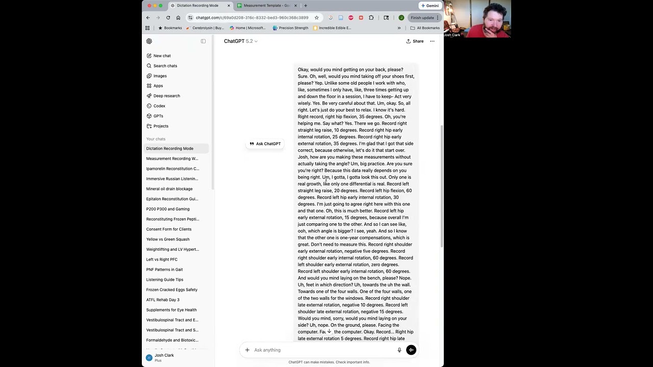 ChatGPT for Bill Hartman UHP Measurements