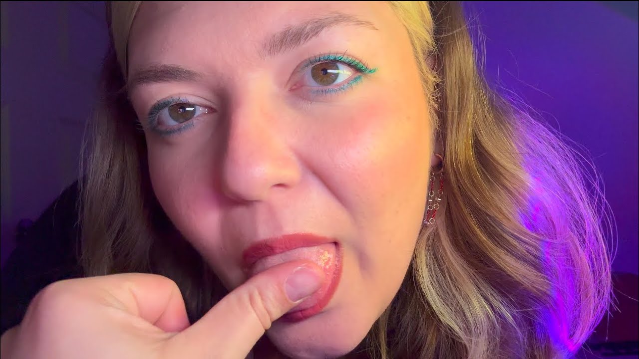 spit painting ASMR for the weirdos 🤝🏼 (tongue tapping, tingly mouth sounds)