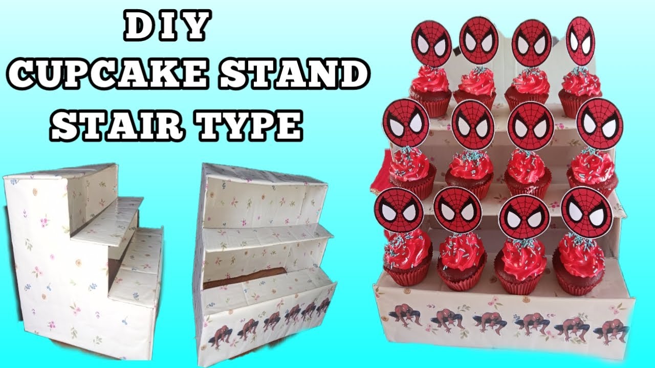 DIY CUPCAKE STAND || STAIR TYPE || STEP BY STEP ||Momshie Kris Vlog