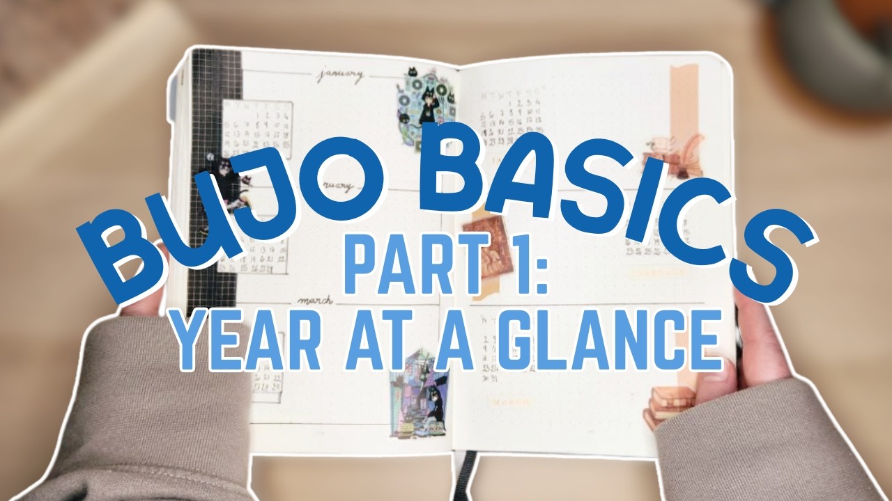 6 EASY Year at a Glance Layouts ✨ Bullet Journal 2026 Basics