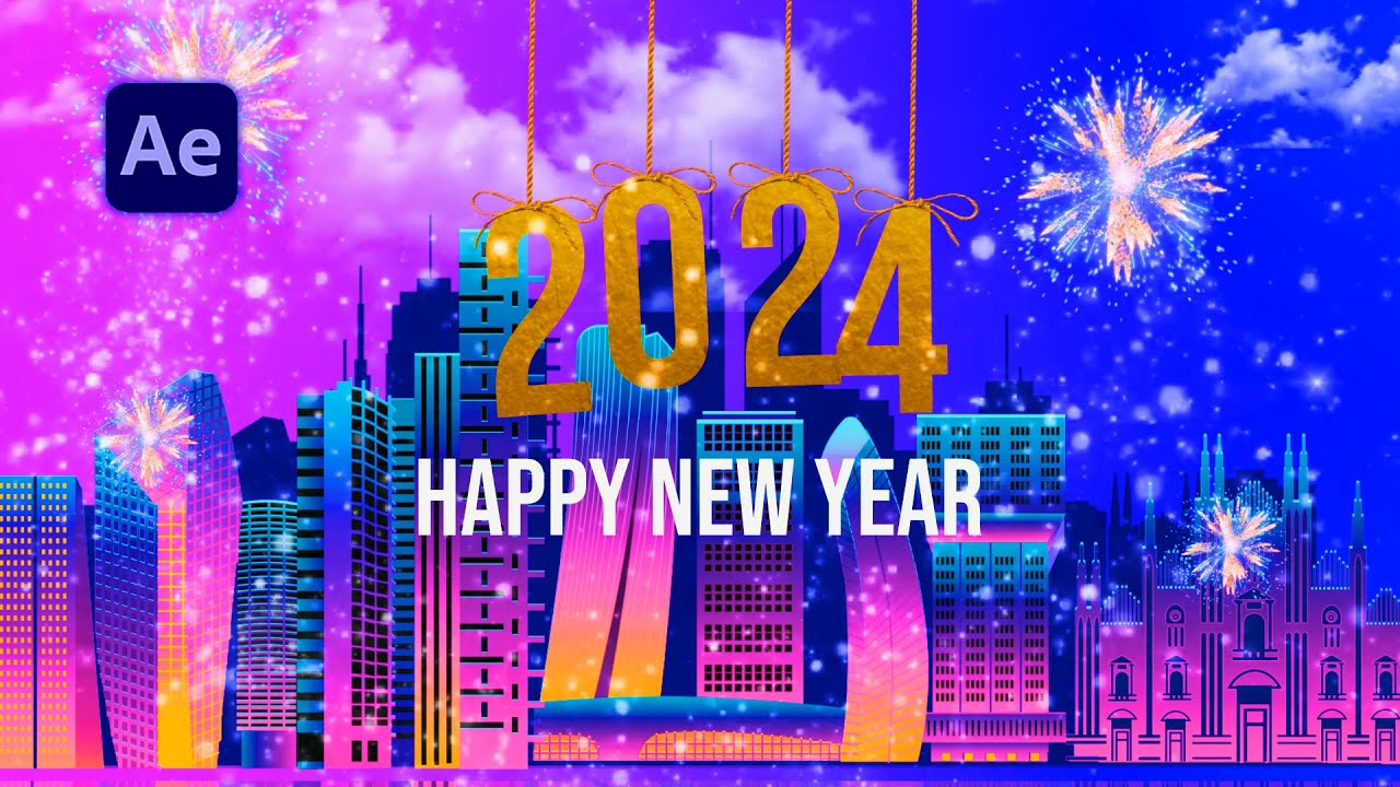 New year Motion Graphics For 2024 In After Effects