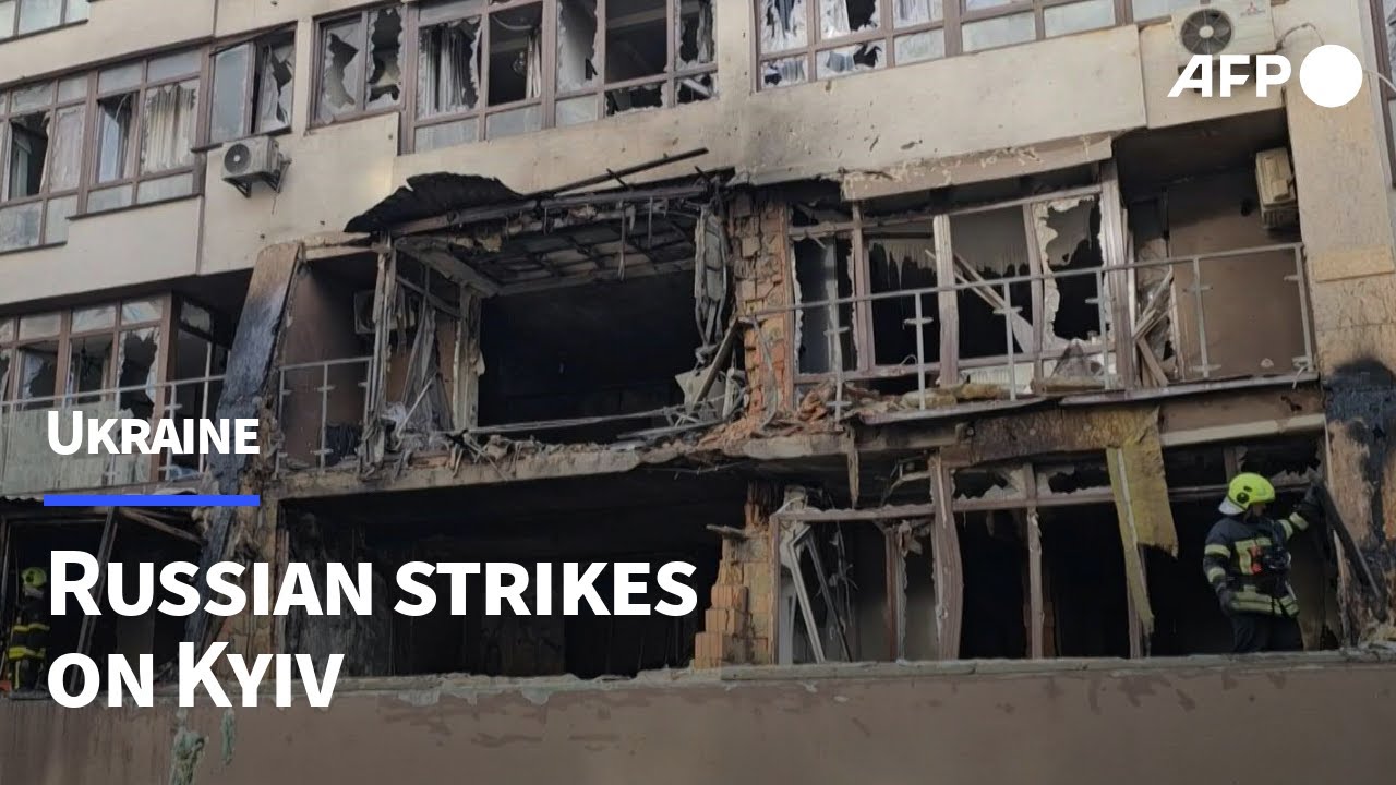 Buildings damaged in Ukraine's capital after overnight strikes | AFP