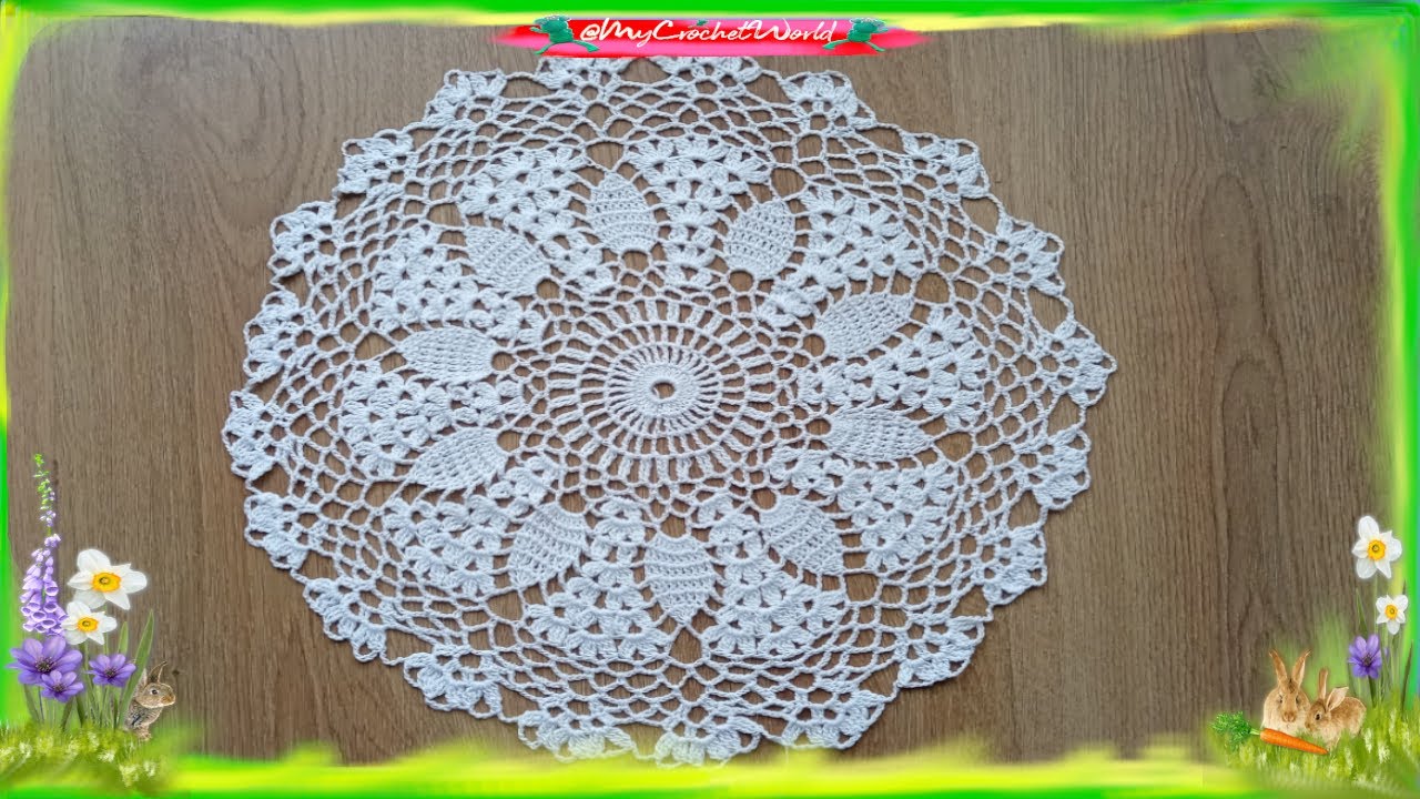 Wielkanocna Serwetka z Motywem Pisanek @mycrochetworld  Subtitles_Auto