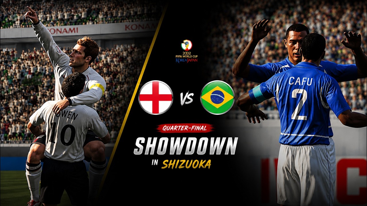 2002 Quarter-Final Showdown in Shizuoka | England vs Brazil (FIFA 16)