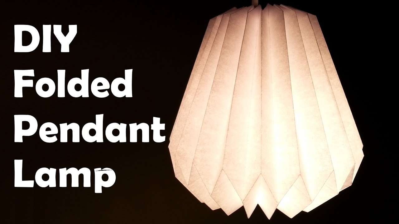 DIY Make a Folded Paper Pendant Lamp Shade