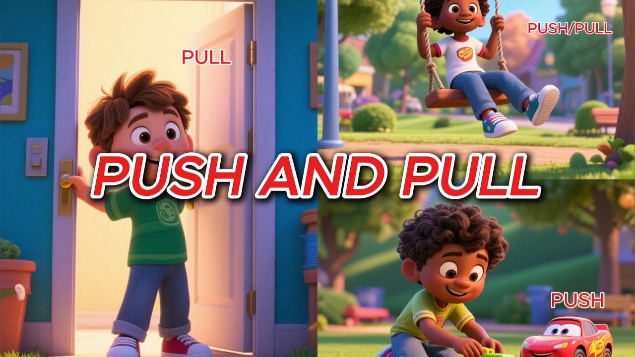 Push and Pull Fun Learning for Young Kids, Kindergarten and Preschool Kids