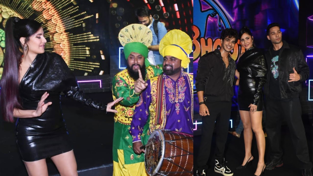 Katrina Kaif,Ishaan Khattar and Siddhant Chaturvedi during Film Phone Bhoot song launch in Mumbai 🕺💃
