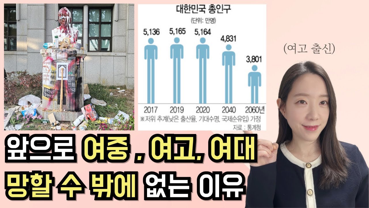 앞으로 여중, 여고, 여대 망할 수 밖에 없는 이유 🔚(feat 동덕여대/페미)
