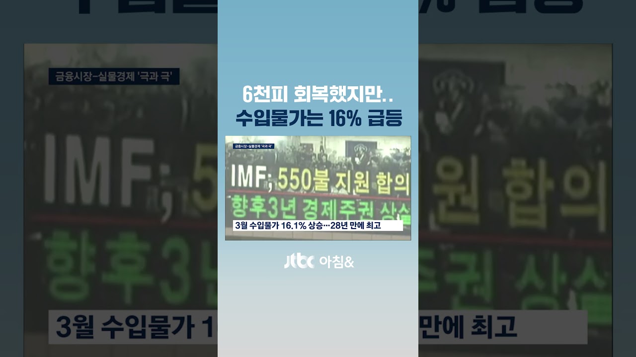 6천피 회복했지만...수입물가는 16% 급등 #JTBC #Shorts