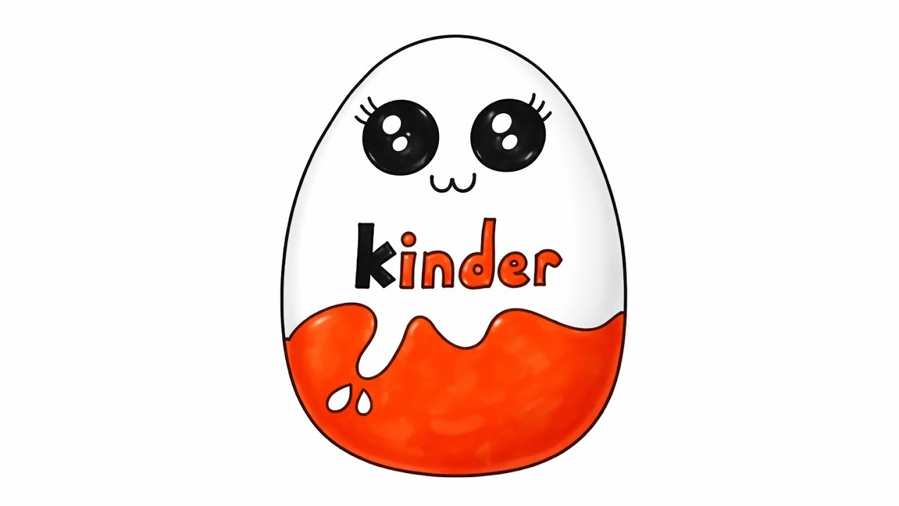 CUTE KINDER EGG DRAWING #cutedrawing #kidart #easydrawing #easydrawing #artforkids #art 