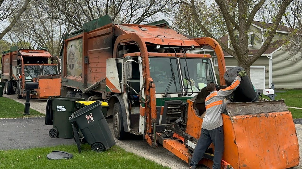 Garbage Truck Compilation: 4 Flood Brothers Trash Trucks
