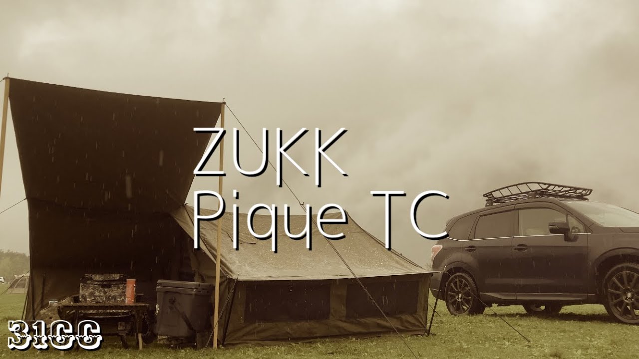 【ソロキャンプ】新幕なのに嵐/ふもとっぱらでズックのピケTC新幕キャンプ/ZUKK Pique TC