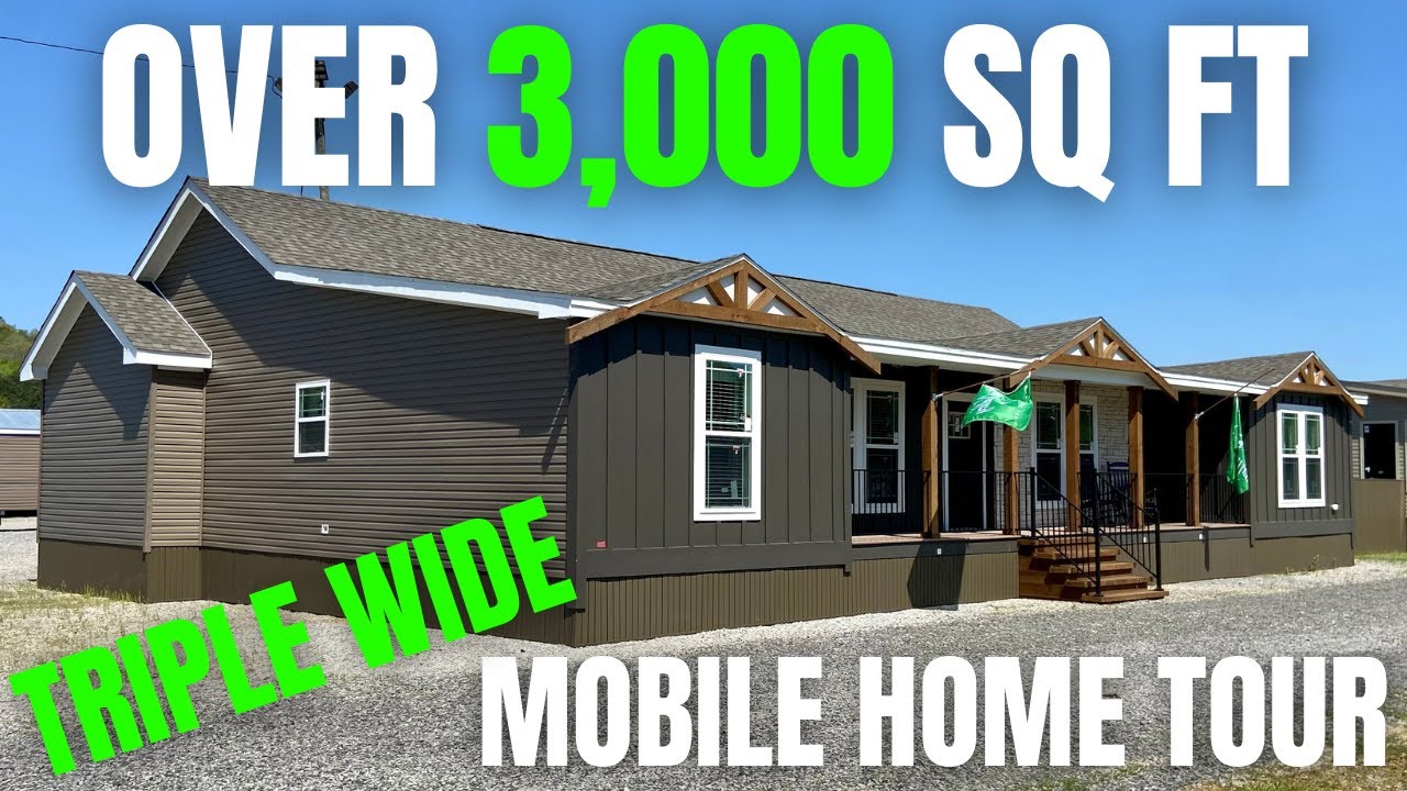 COOLEST mobile home I've ever laid my eyes on! Massive triple wide over 3,000 sq ft!