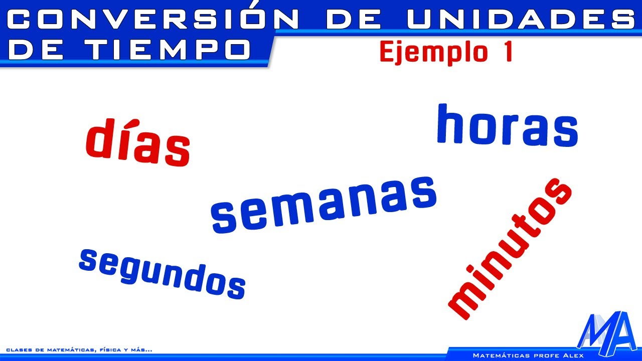 Conversión de unidades de TIEMPO
