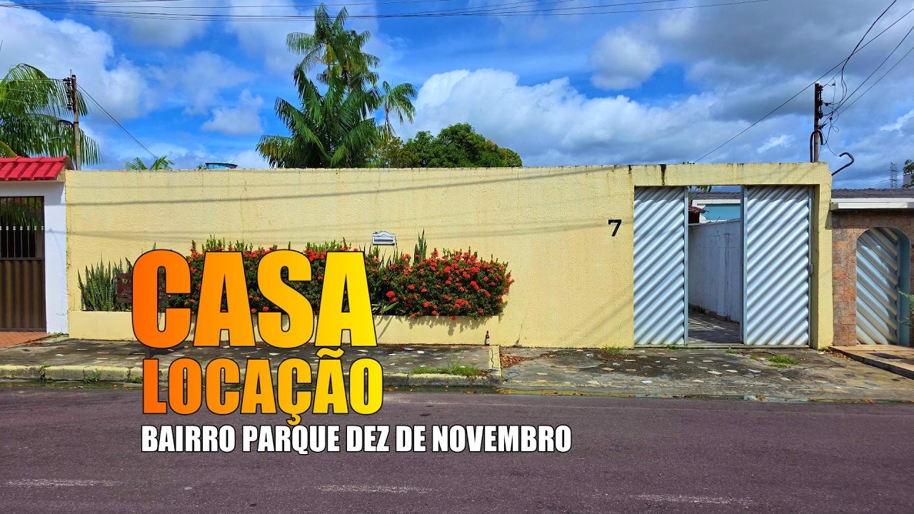 Casa locação no Parque 10, Terreno 250m², 3 quartos sendo 2 suites, Quintal